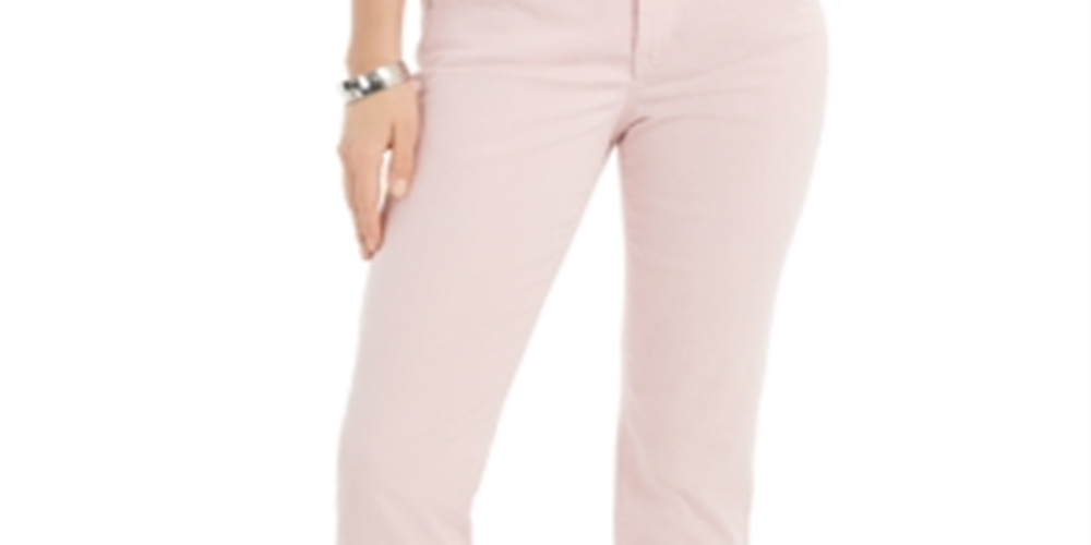 Style & Co Women's High Cuffed Capri Jeans Pink Size 4
