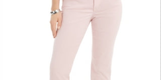 Style & Co Women's High Cuffed Capri Jeans Pink Size 4