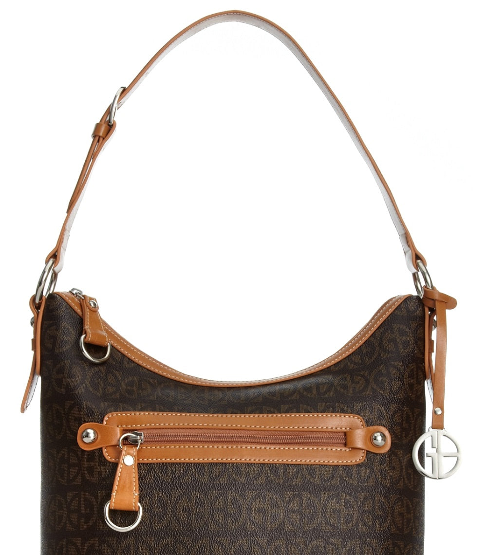 Giani Bernini Women's Block Signature Hobo Brown Size Regular