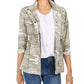 Style & Co Women's Camoflauge Twill Jacket -Green Size Medium