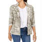 Style & Co Women's Camoflauge Twill Jacket -Green Size Medium