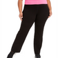 Ideology Women's Plus Flex Stretch Active Yoga Pants Black Size 2X