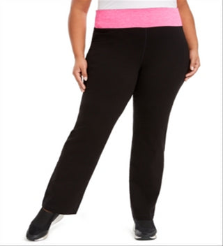 Ideology Women's Plus Flex Stretch Active Yoga Pants Black Size 2X