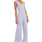 Bar III Women's V Neck Cut Out Crepe Jumpsuit Purple Size 12