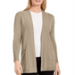 JM Collection Women's Open Front Cardigan Brown Size Large