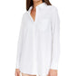 Alfani Women's Long Sleeve Collared Button up Top White Size Large