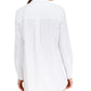 Alfani Women's Long Sleeve Collared Button up Top White Size Large