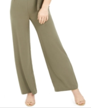 Bar III Women's V Neck Side Tie Sleeveless Jumpsuit Green Size X-Small