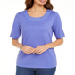 Karen Scott Women's Cotton Ring Top Purple Size Large