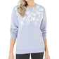 Karen Scott Women's Floral-Print Fleece Top Blue Size Small