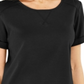 Karen Scott Women's Cotton Topstitched Top Black Size X-Large