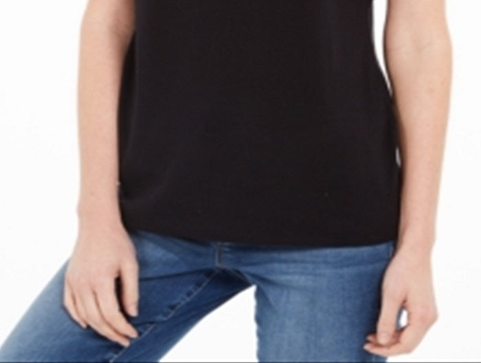 Karen Scott Women's Cotton Hummingbird T-Shirt Black Size XX-Large
