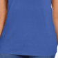 Karen Scott Women's Blue Cotton Scalloped Neck T-Shirt Size Medium