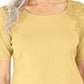 Karen Scott Women's Cotton Crochet Front Top Yellow Size X-Small