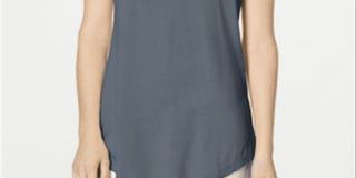 JM Collection Women's Grey Cold Shoulder T-Shirt Size Small