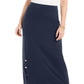 JM Collection Women's Button Hem Skirt Blue Size X-Small