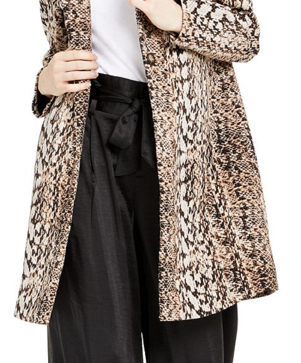 INC International Concepts Women's Cold Weather Winter Long Coat Black Size Medium