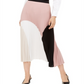 Alfani Women's Pleated Colorblocked Skirt Brown Size Small