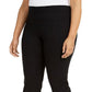 JM Collection Women's Plus Embellished Hem Capri Pants Black Size 22W