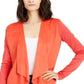 INC International Concepts Women's Knit Open Front Cardigan Sweater Orange Size Small