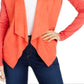 INC International Concepts Women's Knit Open Front Cardigan Sweater Orange Size Small