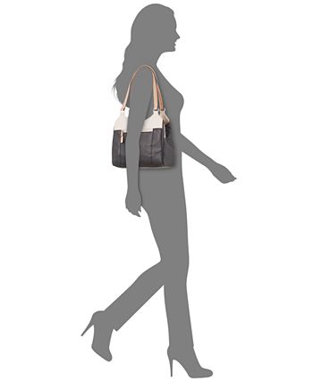 Giani Bernini Women's Colorblock Pebbled 4 Poster Tote Bag Black Size Regular