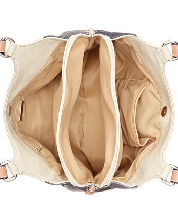 Giani Bernini Women's Colorblock Pebbled 4 Poster Tote Bag Black Size Regular