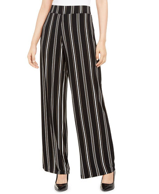 Alfani Women's Striped Pull On Pants Black Size Petite Small