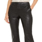 INC International Concepts Women's Faux Leather Culotte Pants Black Size 2