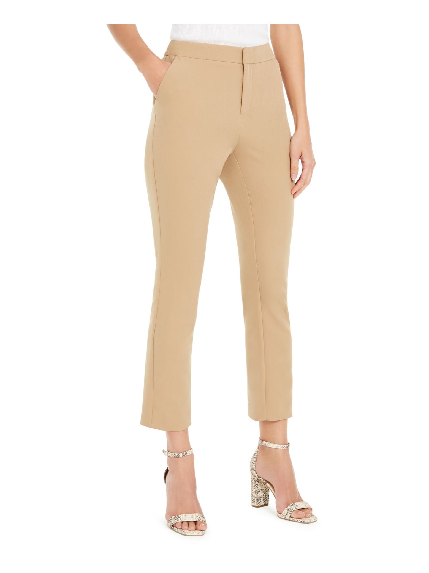 INC International Concepts Women's Zippered Skinny Pants Brown Size 4