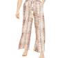 Bar III Women's Snakeskin Print Wide Leg Pants Brown Size Small