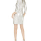 INC International Concepts Women's Metallic Twist Front Dress Gray Size X-Small