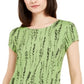 Alfani Women's Printed T-Shirt Green Size X-Large