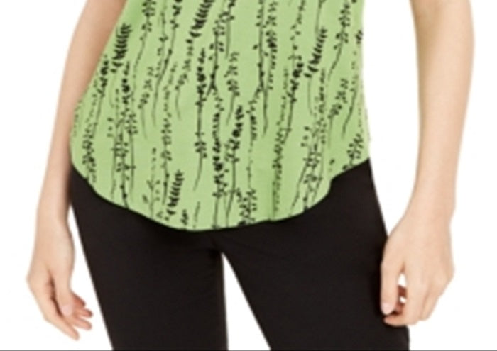 Alfani Women's Printed T-Shirt Green Size X-Large