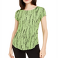 Alfani Women's Printed T-Shirt Green Size X-Large