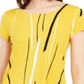 Alfani Women's Printed T-Shirt Yellow- Size Large