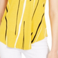 Alfani Women's Printed T-Shirt Yellow- Size Large