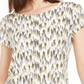 Alfani Women's Printed T-Shirt Black Size XX-Large