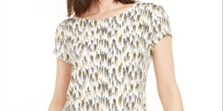 Alfani Women's Printed T-Shirt Black Size XX-Large