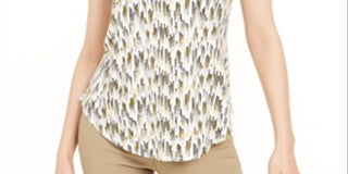 Alfani Women's Printed T-Shirt Black Size XX-Large