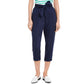 Maison Jules Women's Cropped Paperbag Pants  Blue Size XXS