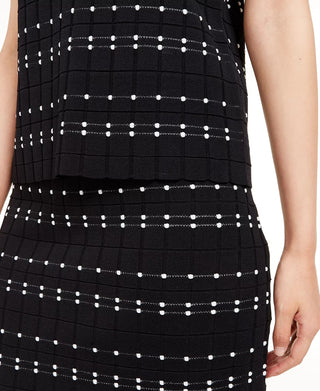 Alfani Women's Textured Short Sleeve Sweater Black Size XX-Large