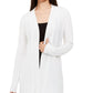 Alfani Women's Textured Open Front Cardigan White Size XS
