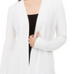 Alfani Women's Textured Open Front Cardigan White Size XS