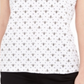 Karen Scott Women's Bee Print Henley T-Shirt White Size Medium