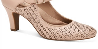 Giani Bernini Women's Velmah 2 Faux Leather Almond Toe Mary Jane Heels Pink Size 9 M