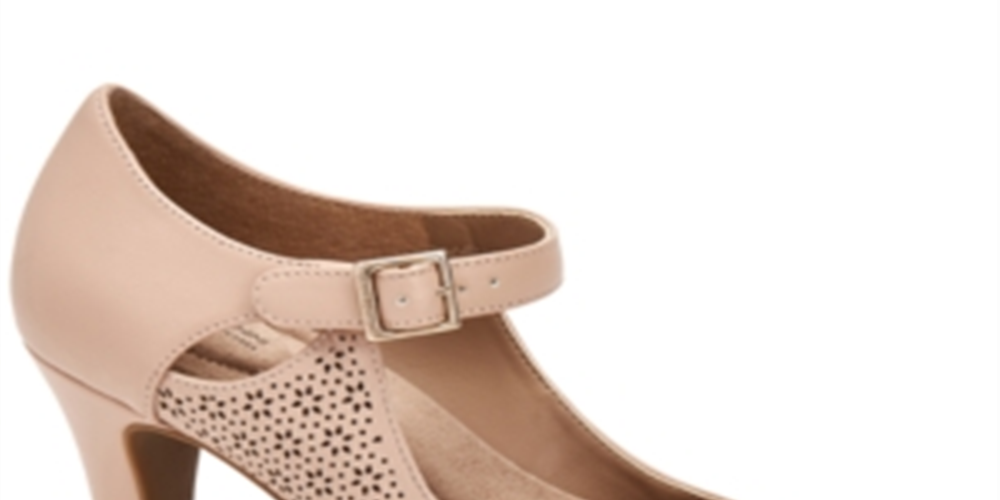 Giani Bernini Women's Velmah 2 Faux Leather Almond Toe Mary Jane Heels Pink Size 9.5M