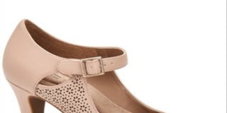 Giani Bernini Women's Velmah 2 Faux Leather Almond Toe Mary Jane Heels Pink Size 9.5M