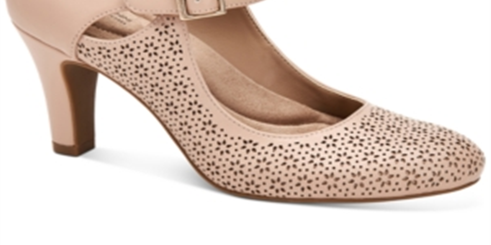 Giani Bernini Women's Velmah 2 Faux Leather Almond Toe Mary Jane Heels Pink Size 9.5M