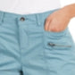 Style & Co Women's Zip Pocket Cargo Shorts Blue Size 10